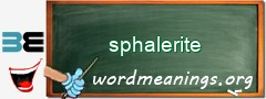 WordMeaning blackboard for sphalerite